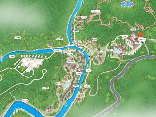 小板镇结合景区手绘地图智慧导览和720全景技术，可以让景区更加“动”起来，为游客提供更加身临其境的导览体验。